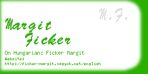 margit ficker business card